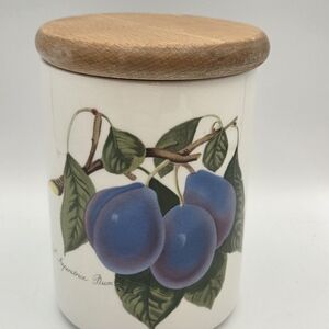 Vintage Pomona Portmeirion The L'Imperatrice Plum Lidded Storage Jar Canister .